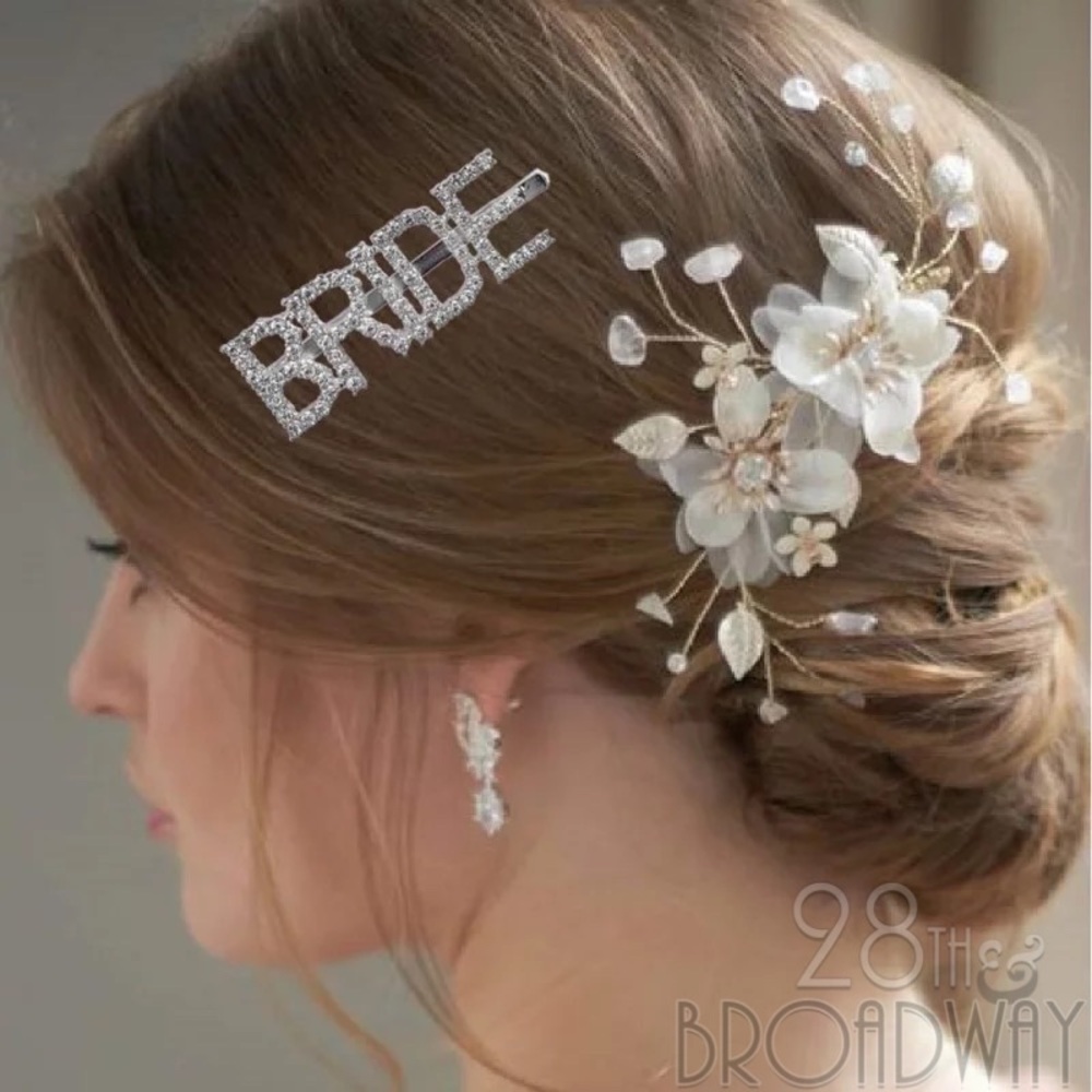 Bridal Rhinestone Hair Pin ♔Bride♔ Bride Barrette